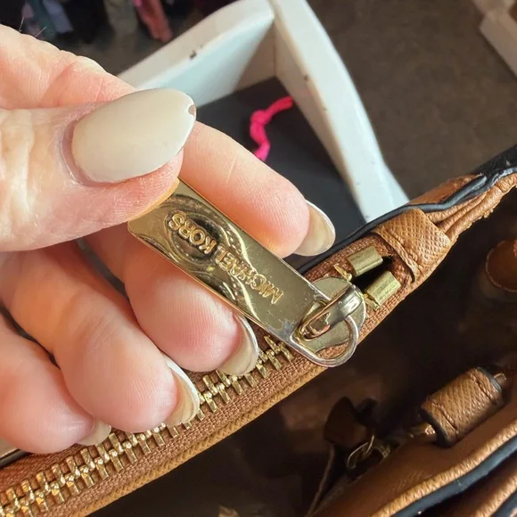 Michael Kors Tricolor Satchel in Black, White, and Tan - Picture 8 of 10